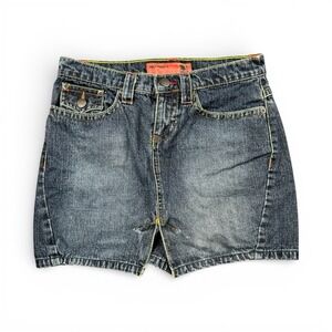 Vintage Mossimo Denim Mini Skirt Women 5 Blue Medium Wash Jean 90s Y2K